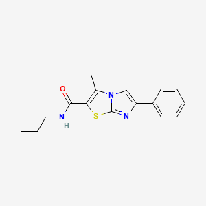 molecular formula C16H17N3OS B2467737 3-methyl-6-phenyl-N-propylimidazo[2,1-b]thiazole-2-carboxamide CAS No. 852132-89-9