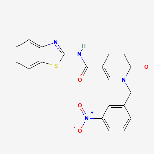 N-(4-methylbenzo[d]thiazol-2-yl)-1-(3-nitrobenzyl)-6-oxo-1,6-dihydropyridine-3-carboxamide