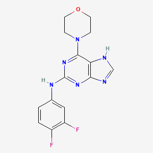 N-(3,4-difluorophenyl)-6-morpholino-9H-purin-2-amine