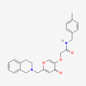 2-[6-(3,4-dihydro-1H-isoquinolin-2-ylmethyl)-4-oxopyran-3-yl]oxy-N-[(4-methylphenyl)methyl]acetamide