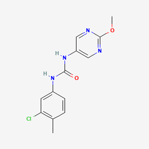 molecular formula C13H13ClN4O2 B2467752 1-(3-Chloro-4-methylphenyl)-3-(2-methoxypyrimidin-5-yl)urea CAS No. 1396857-91-2