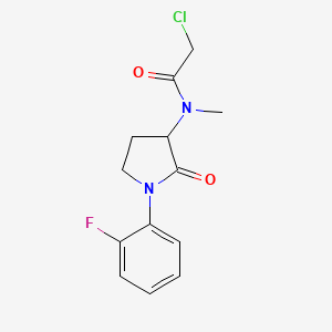 2-Chloro-N-[1-(2-fluorophenyl)-2-oxopyrrolidin-3-yl]-N-methylacetamide