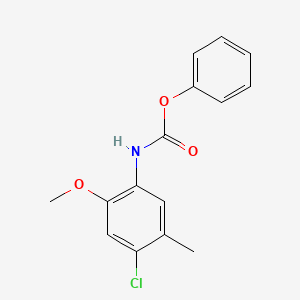 molecular formula C15H14ClNO3 B2467772 phenyl N-(4-chloro-2-methoxy-5-methylphenyl)carbamate CAS No. 459417-80-2