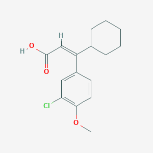 molecular formula C16H19ClO3 B2467774 (Z)-3-(3-Chloro-4-methoxyphenyl)-3-cyclohexylprop-2-enoic acid CAS No. 1216363-59-5