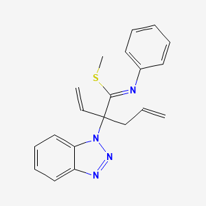methyl 2-(benzotriazol-1-yl)-2-ethenyl-N-phenylpent-4-enimidothioate