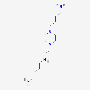 molecular formula C14H33N5 B2467778 N'-[2-[4-(4-Aminobutyl)piperazin-1-yl]ethyl]butane-1,4-diamine CAS No. 2503204-16-6