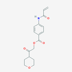 molecular formula C17H19NO5 B2467782 [2-(Oxan-4-yl)-2-oxoethyl] 4-(prop-2-enoylamino)benzoate CAS No. 2361908-16-7