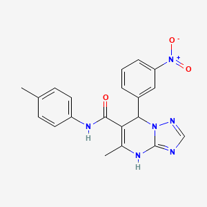 5-methyl-N-(4-methylphenyl)-7-(3-nitrophenyl)-4,7-dihydro[1,2,4]triazolo[1,5-a]pyrimidine-6-carboxamide