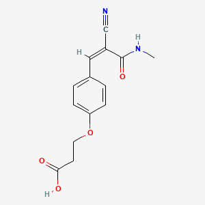 3-[4-[(Z)-2-cyano-3-(methylamino)-3-oxoprop-1-enyl]phenoxy]propanoic acid