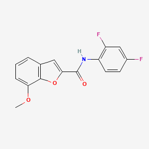 molecular formula C16H11F2NO3 B2467793 N-(2,4-difluorophenyl)-7-methoxy-1-benzofuran-2-carboxamide CAS No. 915890-48-1