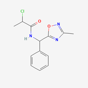 2-Chloro-N-[(3-methyl-1,2,4-oxadiazol-5-yl)-phenylmethyl]propanamide