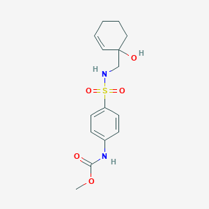 molecular formula C15H20N2O5S B2467806 methyl N-(4-{[(1-hydroxycyclohex-2-en-1-yl)methyl]sulfamoyl}phenyl)carbamate CAS No. 2097920-40-4