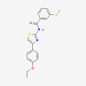 molecular formula C19H18N2O2S2 B2467815 N-(4-(4-ethoxyphenyl)thiazol-2-yl)-3-(methylthio)benzamide CAS No. 896357-05-4