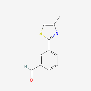 molecular formula C11H9NOS B2467820 3-(4-Methyl-1,3-thiazol-2-yl)benzaldehyde CAS No. 1083368-98-2