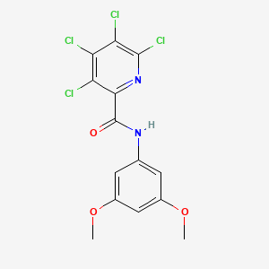 molecular formula C14H10Cl4N2O3 B2467832 3,4,5,6-tetrachloro-N-(3,5-dimethoxyphenyl)pyridine-2-carboxamide CAS No. 1038027-03-0