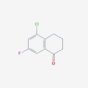 molecular formula C10H8ClFO B2467835 5-Chloro-7-fluoro-3,4-dihydronaphthalen-1(2H)-one CAS No. 1092348-26-9