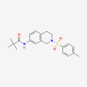 molecular formula C21H26N2O3S B2467839 N-(2-tosyl-1,2,3,4-tetrahydroisoquinolin-7-yl)pivalamide CAS No. 955225-13-5