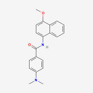 molecular formula C20H20N2O2 B2467841 4-(dimethylamino)-N-(4-methoxynaphthalen-1-yl)benzamide CAS No. 327971-95-9