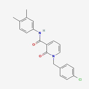 molecular formula C21H19ClN2O2 B2467868 1-(4-chlorobenzyl)-N-(3,4-dimethylphenyl)-2-oxo-1,2-dihydropyridine-3-carboxamide CAS No. 946355-29-9