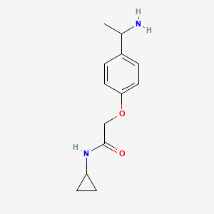 molecular formula C13H18N2O2 B2467871 2-[4-(1-aminoethyl)phenoxy]-N-cyclopropylacetamide CAS No. 953750-51-1