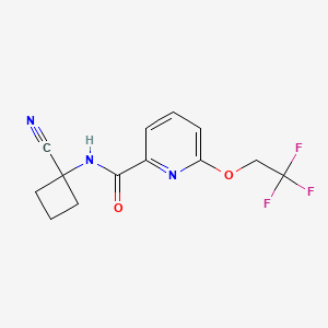molecular formula C13H12F3N3O2 B2467873 N-(1-氰基环丁基)-6-(2,2,2-三氟乙氧基)吡啶-2-甲酰胺 CAS No. 1385327-97-8