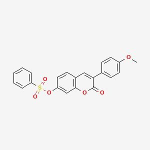 molecular formula C22H16O6S B2467877 3-(4-methoxyphenyl)-2-oxo-2H-chromen-7-yl benzenesulfonate CAS No. 896039-87-5