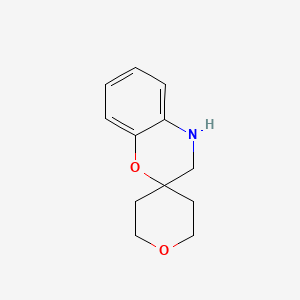molecular formula C12H15NO2 B2467878 3,4-Dihydrospiro[1,4-benzoxazine-2,4'-oxane] CAS No. 2126935-75-7