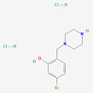 5-Bromo-2-(piperazin-1-ylmethyl)phenol;dihydrochloride