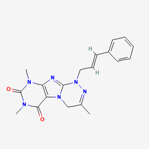 1-cinnamyl-3,7,9-trimethyl-7,9-dihydro-[1,2,4]triazino[3,4-f]purine-6,8(1H,4H)-dione