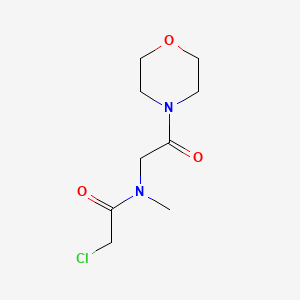 molecular formula C9H15ClN2O3 B2467945 2-chloro-N-methyl-N-[2-(morpholin-4-yl)-2-oxoethyl]acetamide CAS No. 879318-90-8