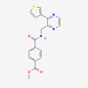 Methyl 4-(((3-(thiophen-3-yl)pyrazin-2-yl)methyl)carbamoyl)benzoate