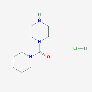 molecular formula C10H20ClN3O B2467948 1-(Piperidine-1-carbonyl)piperazine hydrochloride CAS No. 1171913-28-2; 41340-88-9