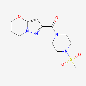 (6,7-dihydro-5H-pyrazolo[5,1-b][1,3]oxazin-2-yl)(4-(methylsulfonyl)piperazin-1-yl)methanone