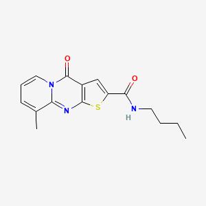 molecular formula C16H17N3O2S B2467956 N-butyl-9-methyl-4-oxo-4H-pyrido[1,2-a]thieno[2,3-d]pyrimidine-2-carboxamide CAS No. 690251-95-7