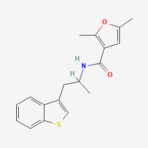 molecular formula C18H19NO2S B2467962 N-[1-(1-苯并噻吩-3-基)丙-2-基]-2,5-二甲基呋喃-3-甲酰胺 CAS No. 2034566-66-8