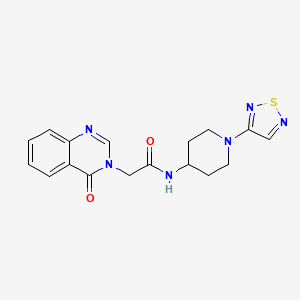 molecular formula C17H18N6O2S B2467967 2-(4-oxo-3,4-dihydroquinazolin-3-yl)-N-[1-(1,2,5-thiadiazol-3-yl)piperidin-4-yl]acetamide CAS No. 2097921-21-4