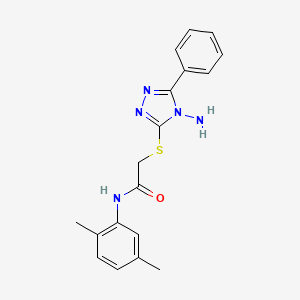 molecular formula C18H19N5OS B2467972 2-((4-amino-5-phenyl-4H-1,2,4-triazol-3-yl)thio)-N-(2,5-dimethylphenyl)acetamide CAS No. 540498-76-8