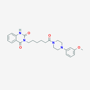 molecular formula C25H30N4O4 B2467981 2-羟基-3-{6-[4-(3-甲氧基苯基)哌嗪-1-基]-6-氧代己基}喹唑啉-4(3H)-酮 CAS No. 896383-99-6