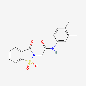 B2467994 N-(3,4-dimethylphenyl)-2-(1,1-dioxido-3-oxo-1,2-benzothiazol-2(3H)-yl)acetamide CAS No. 473902-19-1