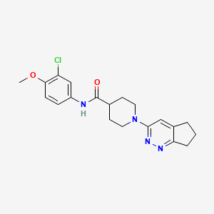 N-(3-chloro-4-methoxyphenyl)-1-{5H,6H,7H-cyclopenta[c]pyridazin-3-yl}piperidine-4-carboxamide