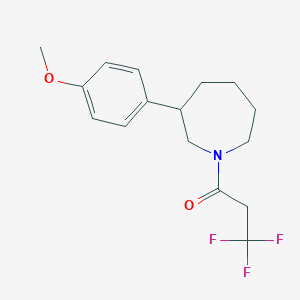 molecular formula C16H20F3NO2 B2468013 3,3,3-Trifluoro-1-(3-(4-methoxyphenyl)azepan-1-yl)propan-1-one CAS No. 1798464-89-7