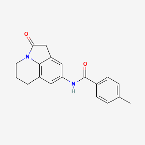 4-methyl-N-(2-oxo-2,4,5,6-tetrahydro-1H-pyrrolo[3,2,1-ij]quinolin-8-yl)benzamide