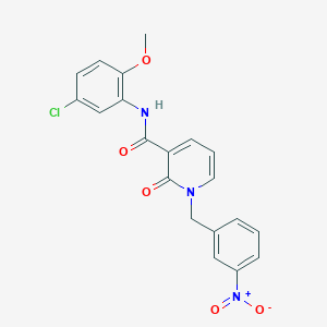molecular formula C20H16ClN3O5 B2468017 N-(5-chloro-2-methoxyphenyl)-1-(3-nitrobenzyl)-2-oxo-1,2-dihydropyridine-3-carboxamide CAS No. 942008-61-9