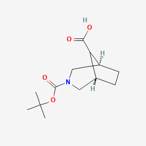 molecular formula C13H21NO4 B2468020 (Meso-1R,5S,8R)-3-(Tert-Butoxycarbonyl)-3-Azabicyclo[3.2.1]Octane-8-Carboxylic Acid CAS No. 1290626-04-8
