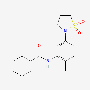 N-(5-(1,1-dioxidoisothiazolidin-2-yl)-2-methylphenyl)cyclohexanecarboxamide