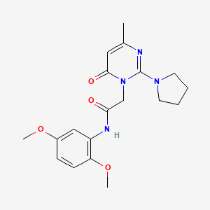 molecular formula C19H24N4O4 B2468022 N-(2,5-二甲氧基苯基)-2-(4-甲基-6-氧代-2-吡咯烷-1-基嘧啶-1(6H)-基)乙酰胺 CAS No. 1251604-78-0