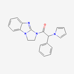 2-phenyl-2-(1H-pyrrol-1-yl)-1-{2,5,7-triazatricyclo[6.4.0.0^{2,6}]dodeca-1(8),6,9,11-tetraen-5-yl}ethan-1-one