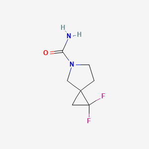 molecular formula C7H10F2N2O B2468039 2,2-Difluoro-5-azaspiro[2.4]heptane-5-carboxamide CAS No. 2408959-66-8
