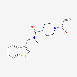 molecular formula C19H22N2O2S B2468042 N-(1-Benzothiophen-3-ylmethyl)-N-methyl-1-prop-2-enoylpiperidine-4-carboxamide CAS No. 2411245-63-9