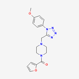 1-(furan-2-carbonyl)-4-{[1-(4-methoxyphenyl)-1H-1,2,3,4-tetrazol-5-yl]methyl}piperazine